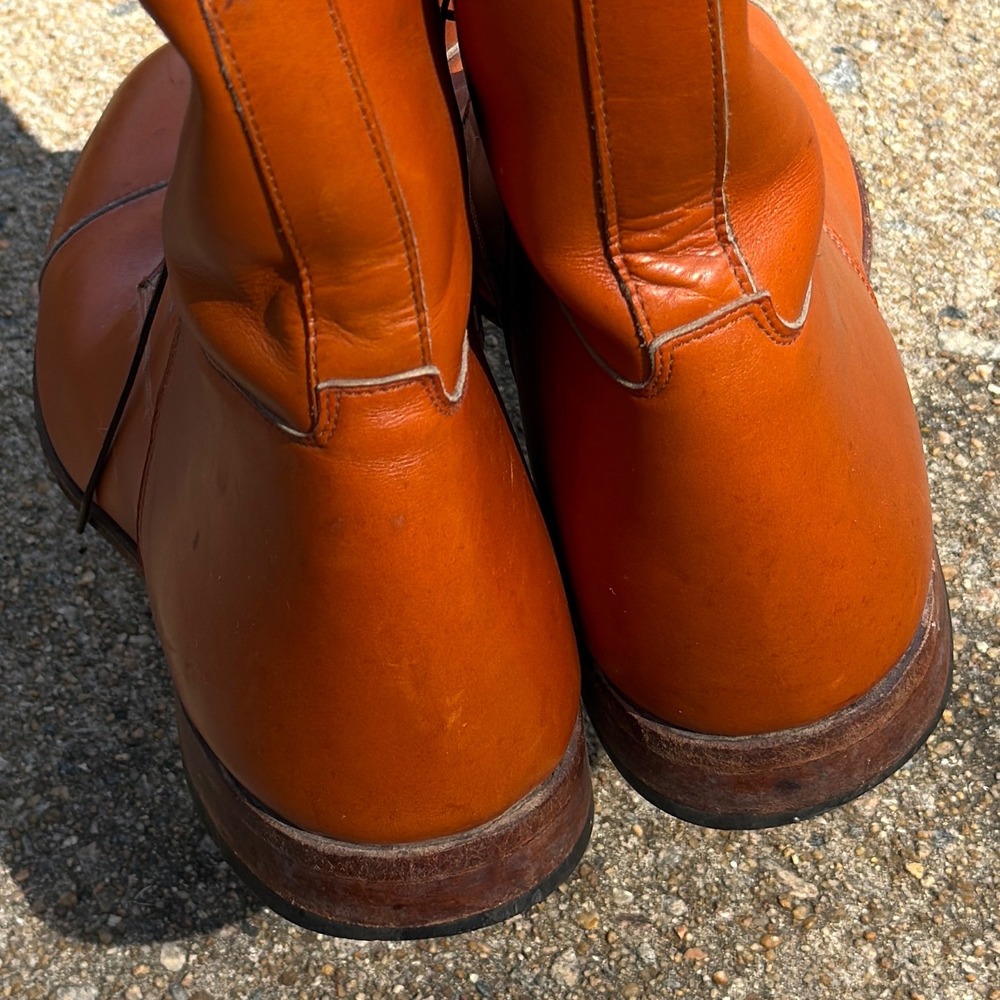 Der-Dau Field Boots Custom Handmade Leather Equestrian Riding Lace Up Cap Toe 12 - Picture 6 of 10